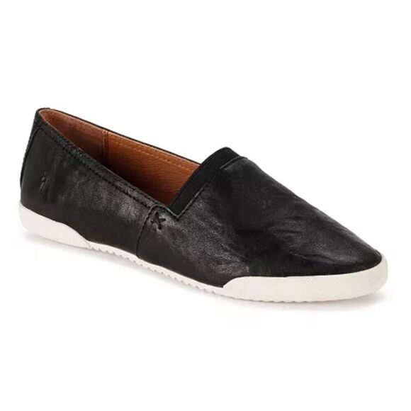 FRYE Melanie Slip-On Black Leather Sneaker Size 6.5M - Picture 1 of 7